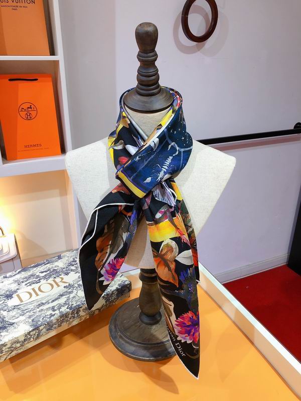 Dior silk scarf 90X90cm E28 (11)